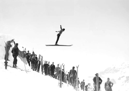 Ski Jump - Hannes Schnieder at St. Christoph am Alberg, Austria (1922)