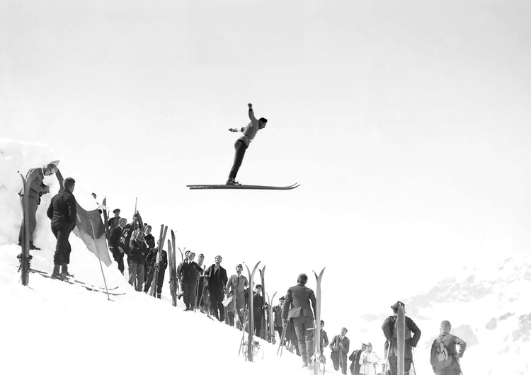 Ski Jump - Hannes Schnieder at St. Christoph am Alberg, Austria (1922)