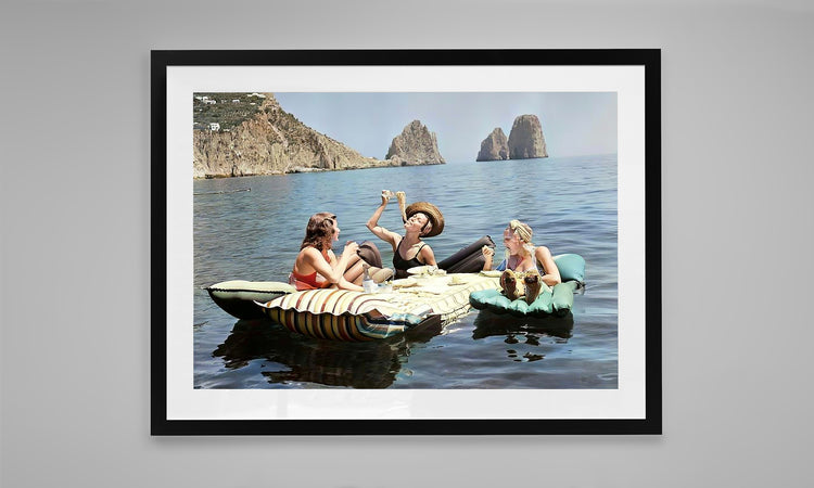 Three Women Eating Pasta off the Coast of Capri (1960's)