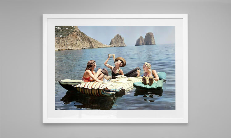 Three Women Eating Pasta off the Coast of Capri (1960's)