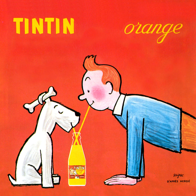 Tin Tin Orange Soda Vintage Advertisement (1960) - Square