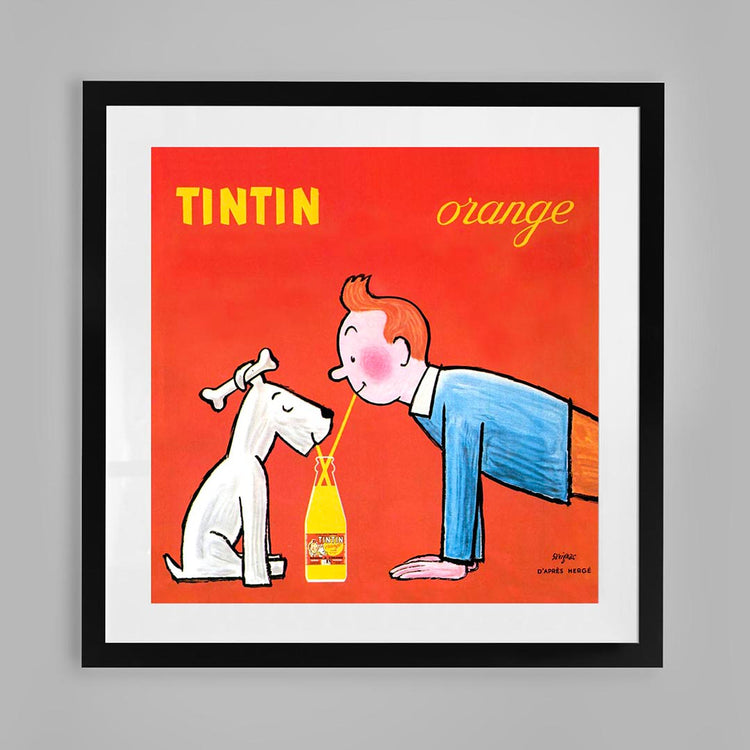 Tin Tin Orange Soda Vintage Advertisement (1960) - Square