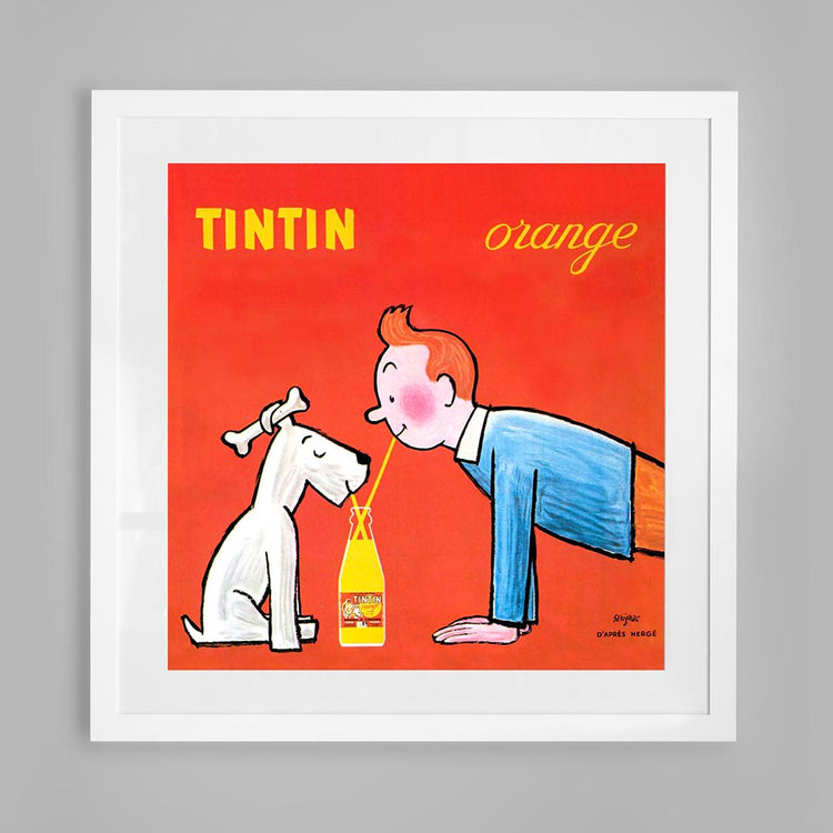 Tin Tin Orange Soda Vintage Advertisement (1960) - Square