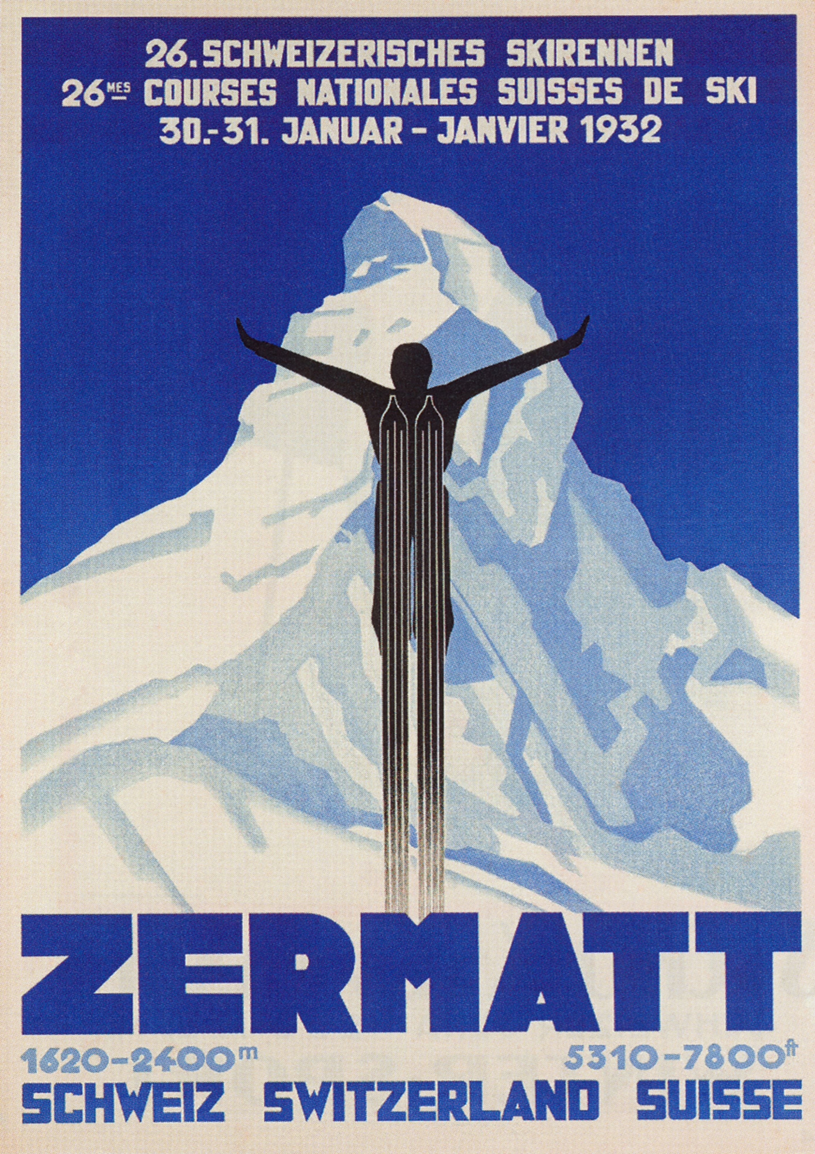 Zermatt Ski Poster (1932)