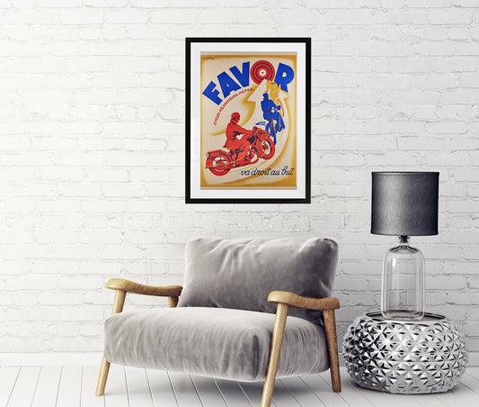 Favor Motorcycles Bullseye Poster (1930)