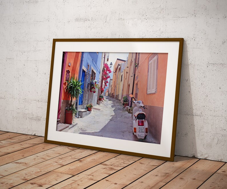 Colourful Houses in the Trastevere Neighbourhood,Rome. Italy