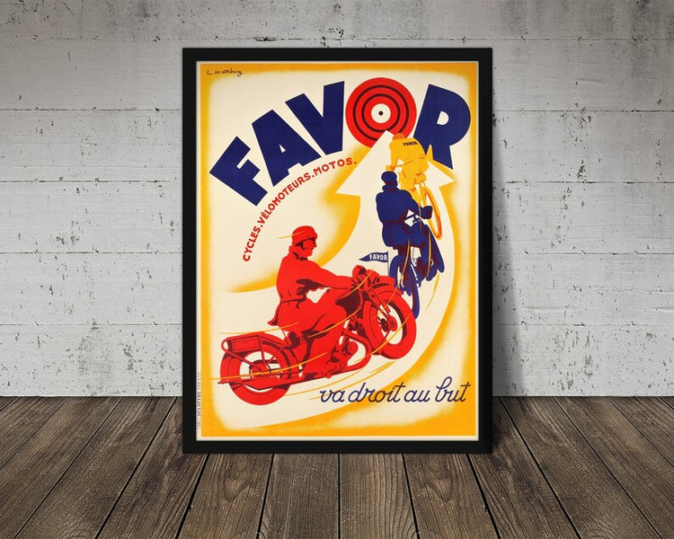 Favor Motorcycles Bullseye Poster (1930)