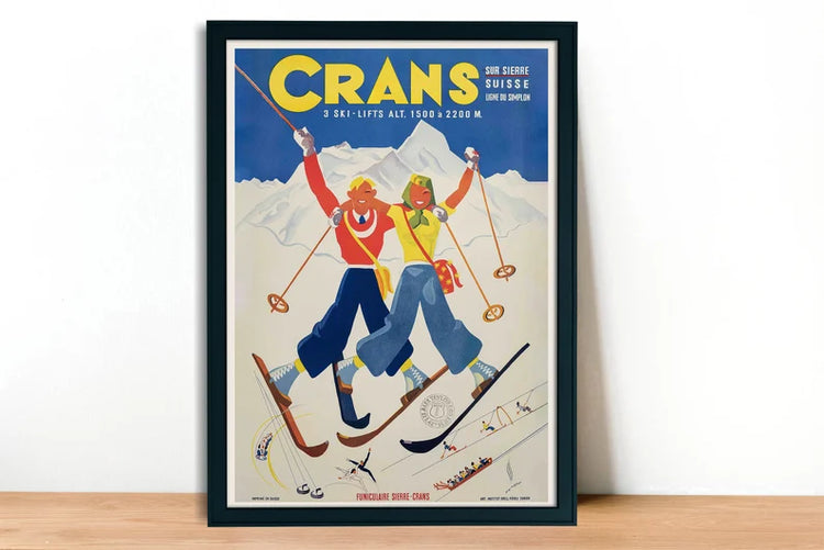 Crans Switzerland Vintage Ski Poster (1941)