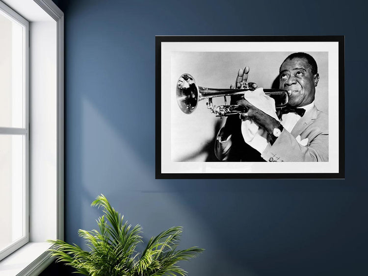 Louis Armstrong Playing the Trumpet (1953)